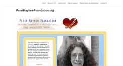 Desktop Screenshot of petermayhewfoundation.org